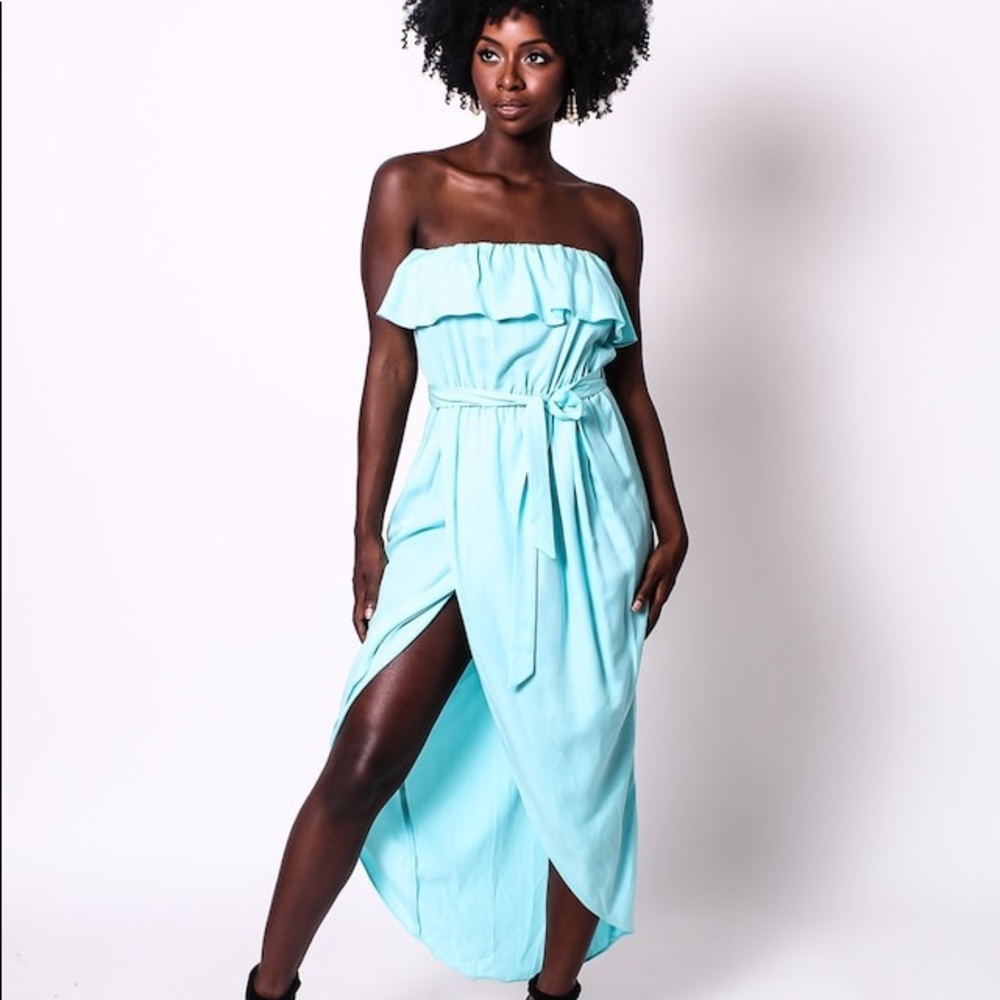 Ruffled Tube Dress